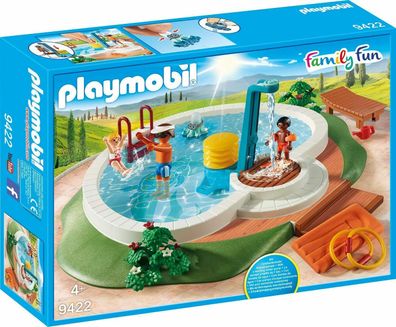 Playmobil Family Fun 9422 Swimmingpool Pump-Dusche Spielzeug Spielset 4 Jahre