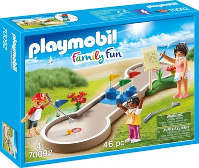 Playmobil Family Fun 70092 Minigolf Spielzeug Spielset 46 Teile ab 4 Jahren