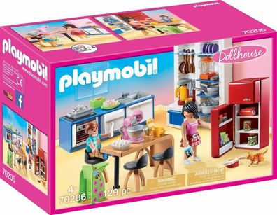 Playmobil Dollhouse 70206 Familienküche Spielzeug Spielset 129 Teile Ab 4 Jahren