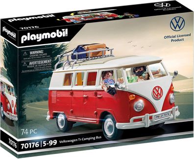 Playmobil Volkswagen 70176 T1 Camping Bus Kultbulli Spielzeug 2 Figuren 74 Teile