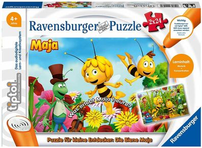 Ravensburger 00047 tiptoi Puzzle Die Biene Maja 2x24 Teile Kinder ab 4 Jahren