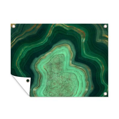 Outdoor-Poster Gartenposter 80x60 cm Gold - Achat - Marmor - Edelstein