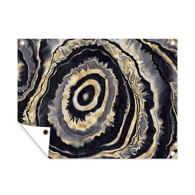 Outdoor-Poster Gartenposter 80x60 cm Achat - Gold - Geodestin - Marmor
