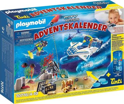 Playmobil Adventskalender 70776 Badespaß Polizeitaucheinsatz Junge Spielzeug