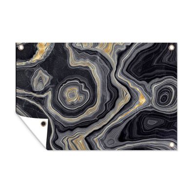 Outdoor-Poster Gartenposter 120x80 cm Edelsteine - Geode Stein - Achat