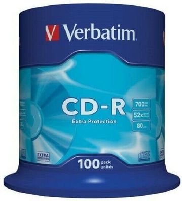 Verbatim CD-R Extra Protection 700 MB 52x Speed Disk Rohling 100er Spindel
