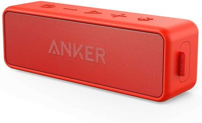 Anker SoundCore 2 Bluetooth Lautsprecher IPX5 24h Akku iPhone Android Rot