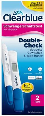 Clearblue Baby Schwangerschaftstest Kombipack Double Check Frühtest 2 Tests