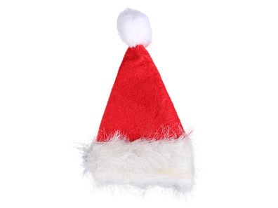 Weihnachtsmannmütze klein mit Haarspange