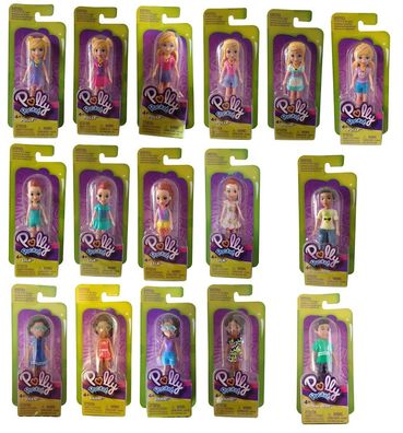 Mattel Polly Pocket GKL29 Modepuppen verschiedene Outfits 16er-Set Sammelfiguren