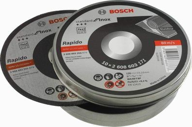 Bosch Professional Trennscheibe Inox Rapido WA 60 T BF Ø 125 mm 10er Pack