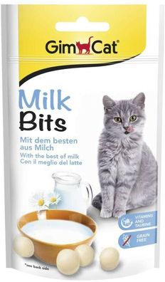 GimCat Milk Bits Getreidefreier Katzensnack Katzen Leckerli Taurin 8 x 40 g