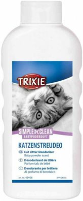 Trixie 42406 Simple & Clean Katzenstreudeo Babypuderduft Katzenstreu Deo 750 g