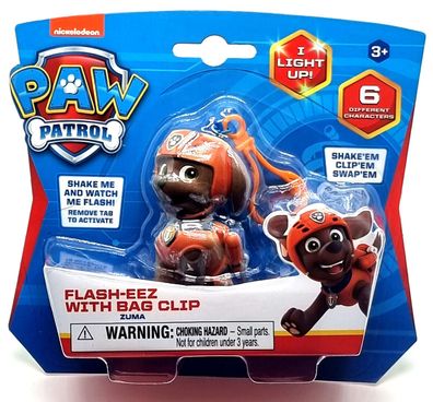 Paw Patrol Flash-EEZ with Bag Clip mit LED Figur Zuma