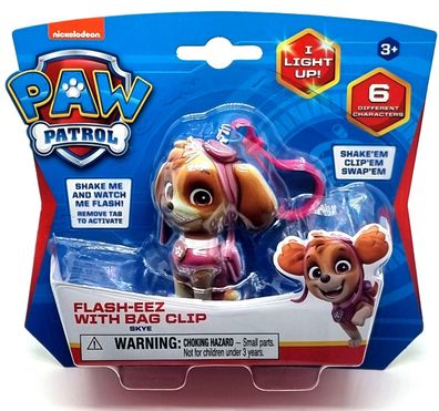 Paw Patrol Flash-EEZ with Bag Clip mit LED Figur Sky