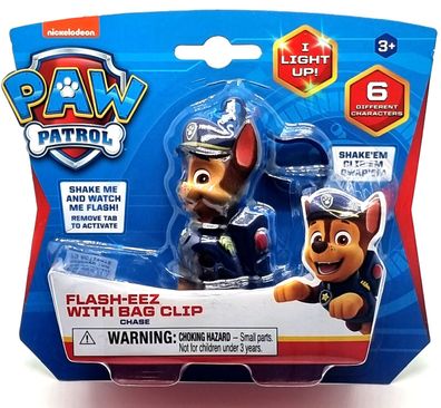 Paw Patrol Flash-EEZ with Bag Clip mit LED Figur Chase