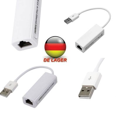 USB Lan Adapter USB 2.0 Netzwerk Adapter Ethernet USB zu RJ45 DSL 10/100 Mbps