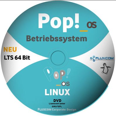 POP! OS 22.04 LTS 64 Bit DVD, Linux, POP OS komplettes Betriebssystem