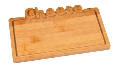 Bambus Käse-Servierplatte 25x17cm Frühstücksbrett Serviertablett Käseplatte Deko
