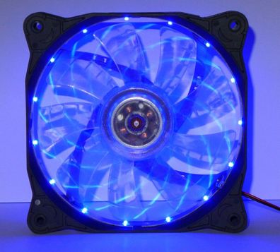 10X 120mm LED blau Gehäuse-Lüfter / Fan transparent 12cm ----blau