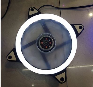 3X 120mm 15 LEDs weisse Gehäuse-Lüfter/ Fan transparent 12cm weiss