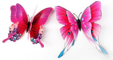 12x 3D Wandaufkleber Schmetterling Tattoo zwei seitig kein ein seitig echt 3D #1