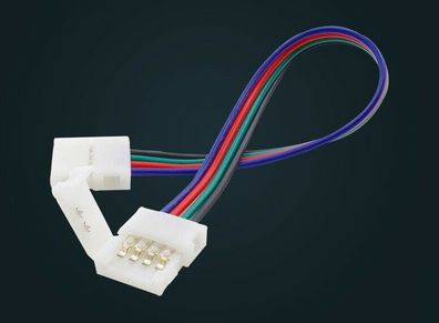 LED Verbinder Schnell RGB Strip 4 Pin 0,3m 0,5m 1m Meter Kabel Verlängerung