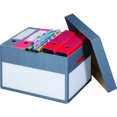 10 x Archivbox mit Deckel, 414x331x266mm, anthrazit