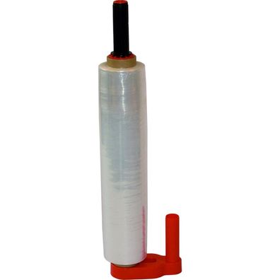 512 x Stretchfolien Handabroller 400-500mm, rot, Kunststoff