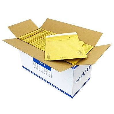 100 Luftpolster Versandtaschen Luftpolstertaschen H / 8 braun NEU
