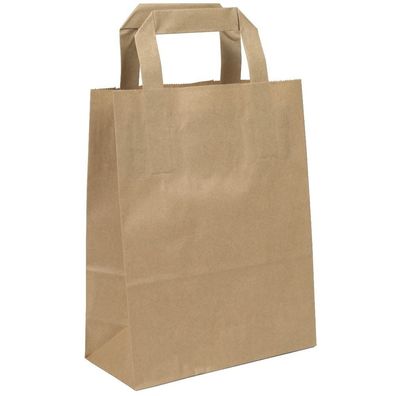 750 Papier-Tragetaschen Papiertüten Tüten Papiertaschen 32 + 12x40 Braun