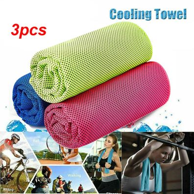 3X Sporthandtuch Fitness Cooling Towel Abkuhlung Kuhlendes Handtuch Rttry