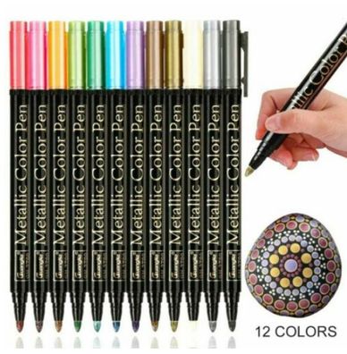 12 Farben Metallic Marker Set Metallische Stifte Pens Diy Fotoalbum Gaestebuch Ni