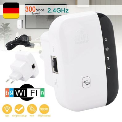 300Mbps Wlan Repeater Router Range Wifi Signal Verstaerker Access Point Booster
