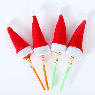 50X Mini Weihnachtsmutze Nikolausmutze Santa Mutze Dekoration Fur Lollipop