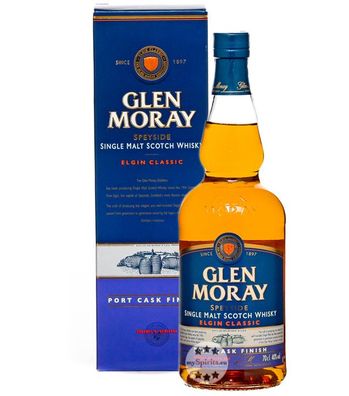 Glen Moray Port Cask Finish Single Malt Whisky (, 0,7 Liter) (40 % Vol., hide)