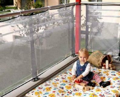 Reer 71743 Balkon Netz Kinder Baby Tier Schutz Polyester Wetterfest 294 x 94 cm