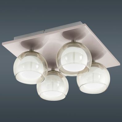 Halb Kugel Decken Leuchte LED | Modern | Amber | Weiß | Chrom | Glas | Lampe Deckenl