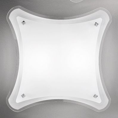 Glas Decken Leuchte Weiß | Lampe Deckenlampe Deckenleuchte
