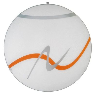 Decken Leuchte Ø400mm | 2x60W | Orange | Glas | Wand Lampe Wohn Bad Zimmer