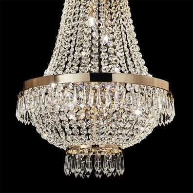 Empire Kronleuchter Ø450mm | Kristall | Antik | Golden | Lampe Leuchte Lüster Krista