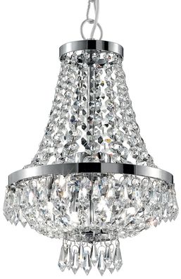 Empire Kronleuchter Ø250mm | Kristall | Antik | Chrom | Lampe Leuchte Lüster Kristal