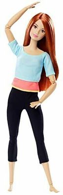 Mattel Barbie DPP74 Puppe Sportoutfit Yoga Beweglich Spielzeug Mädchen Kinder
