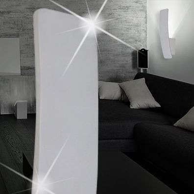 Wand Leuchte LED | Silber | Alu | Lampe Wandlampe Wandleuchte