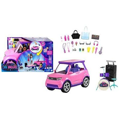 Barbie GYJ25 Big City Big Dreams Fahrzeug Spielset Pink SUV Auto Spielzeug