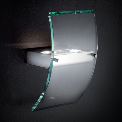 Modern Wand Leuchte Transparent | Klar | Glas | Lampe Up & Down Wandlampe Wandleucht