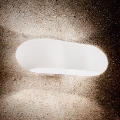 Modern Wand Leuchte Retro | Weiß | Glas | Lampe Mundgeblasen Up & Down Wandlampe Wan