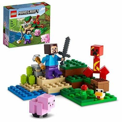 LEGO 21177 Minecraft Der Hinterhalt des Creeper Spielzeugset Steve 72 Teile