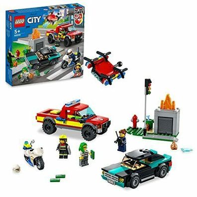 LEGO 60319 City Löscheinsatz und Verfolgungsjagd Polizei Feuerwehr 295 Teile