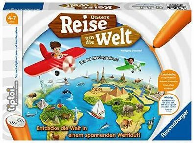 Ravensburger tiptoi 00070 Unsere Reise Um Die Welt Lernspiel Kinderspiel